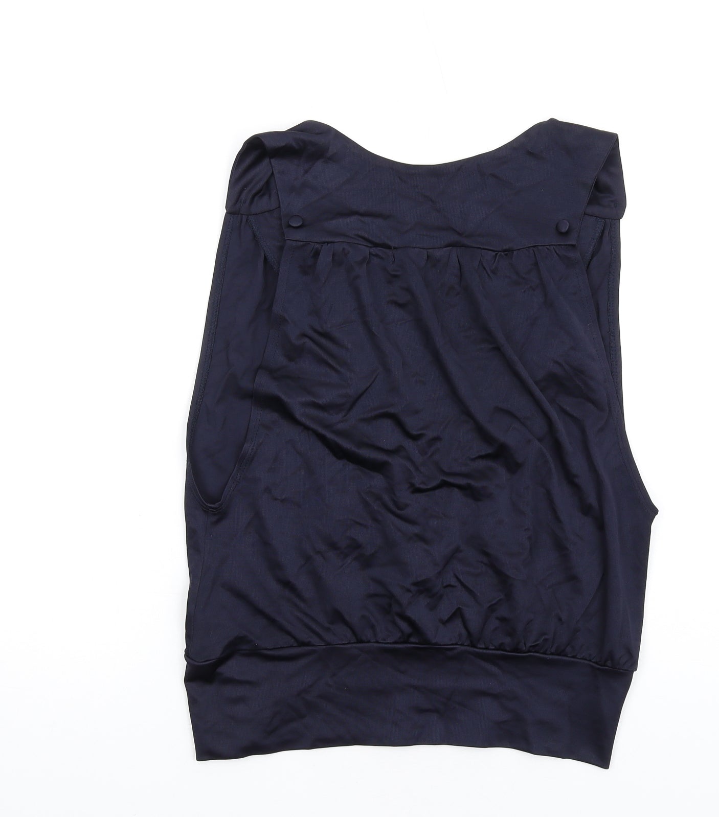 Womens UK Size 10 Topshop Blue Basic Tank