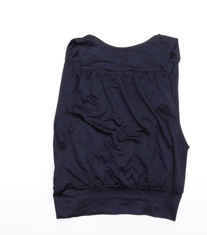 Womens UK Size 10 Topshop Blue Basic Tank