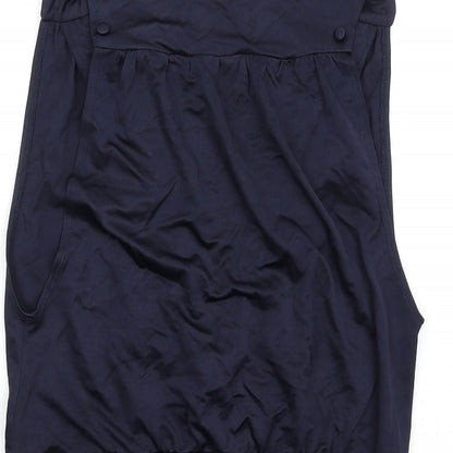 Womens UK Size 10 Topshop Blue Basic Tank