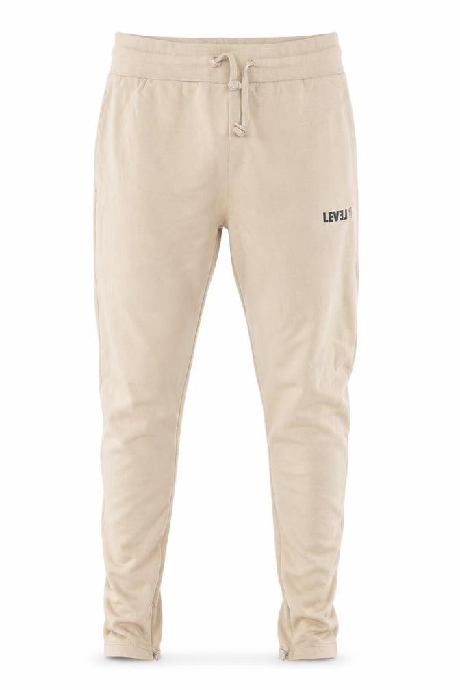 Mens UK Size S Level1 Regular Fit Jogger Beige Trousers