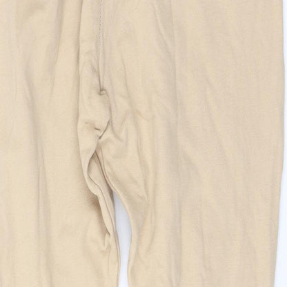 Level1 Mens Beige Cotton Jogger Trousers Size S L27 in Regular Drawstring