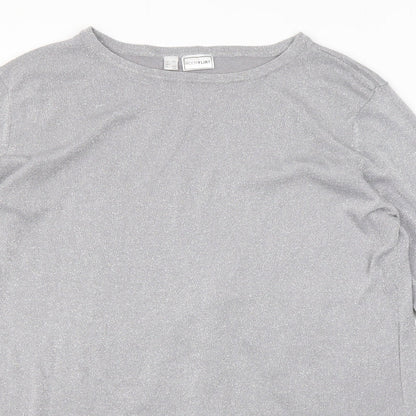 Body Flirt Mens Grey Round Neck Polyester Pullover Jumper Size L Long Sleeve