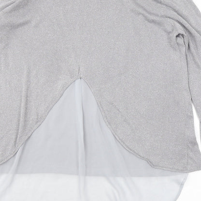 Body Flirt Mens Grey Round Neck Polyester Pullover Jumper Size L Long Sleeve