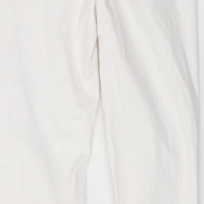 Oasis Womens White Cotton Skinny Jeans Size 12 L28 in Regular Zip