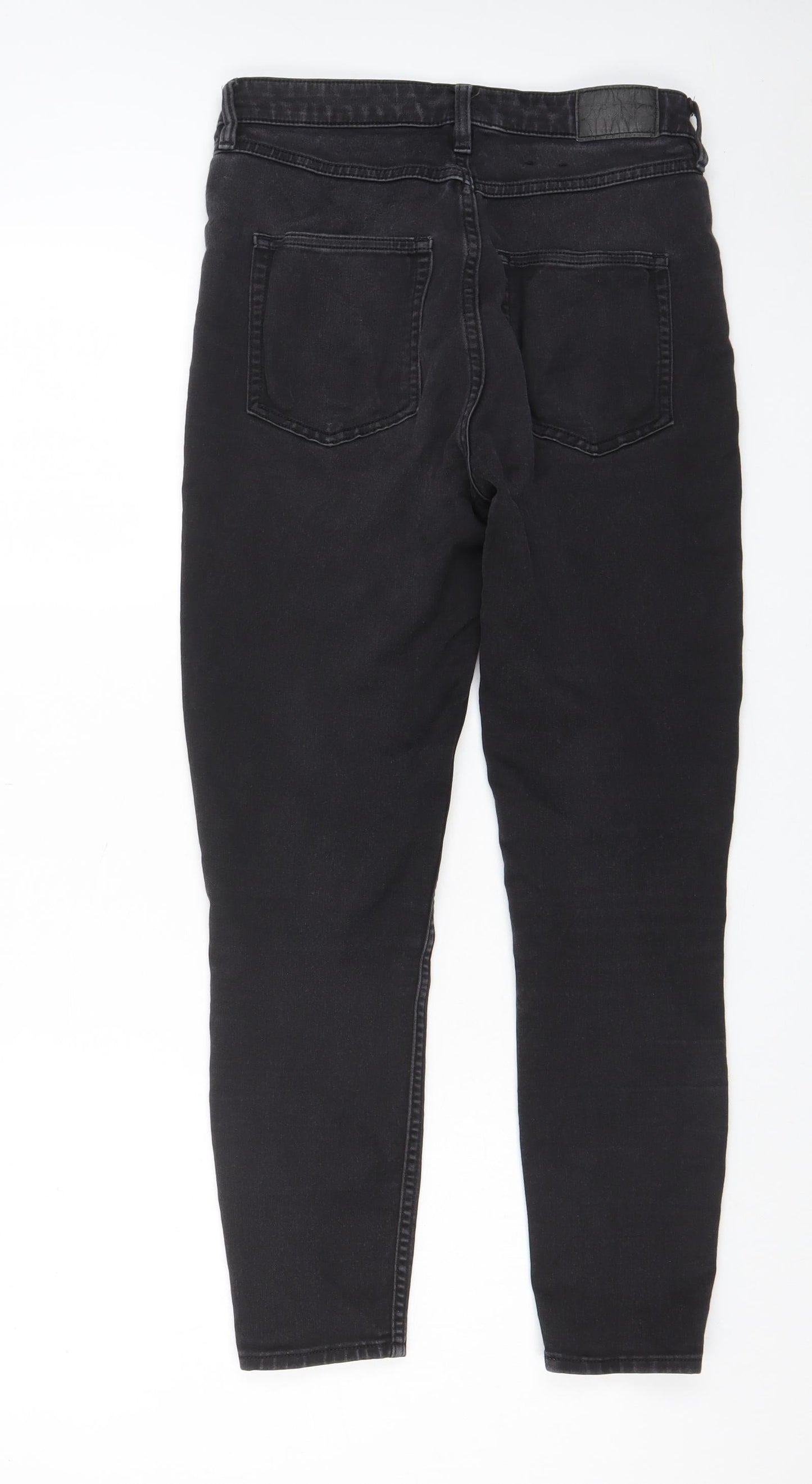 Monki Womens Grey Cotton Skinny Jeans Size 29 in L26 in Regular Zip - Pockets