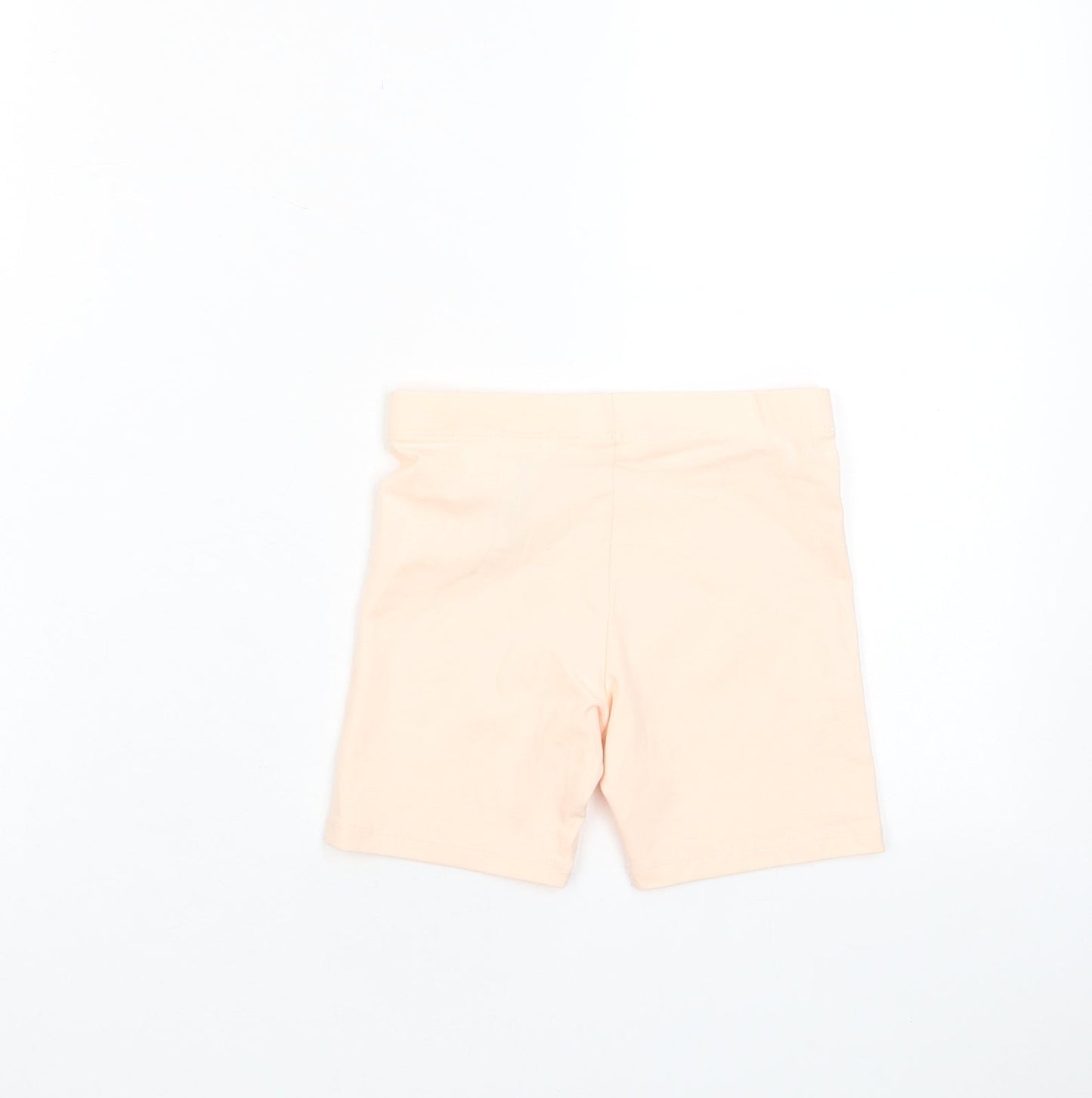 Marks and Spencer Girls Pink Cotton Biker Shorts Size 5-6 Years Regular