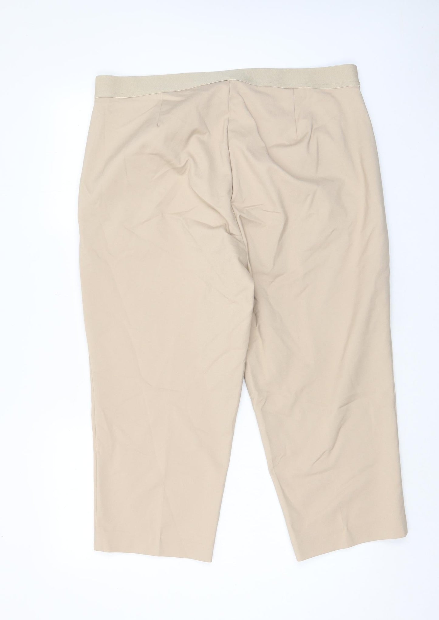 Womens UK Size 20 Marks and Spencer Regular Fit  Beige Trousers