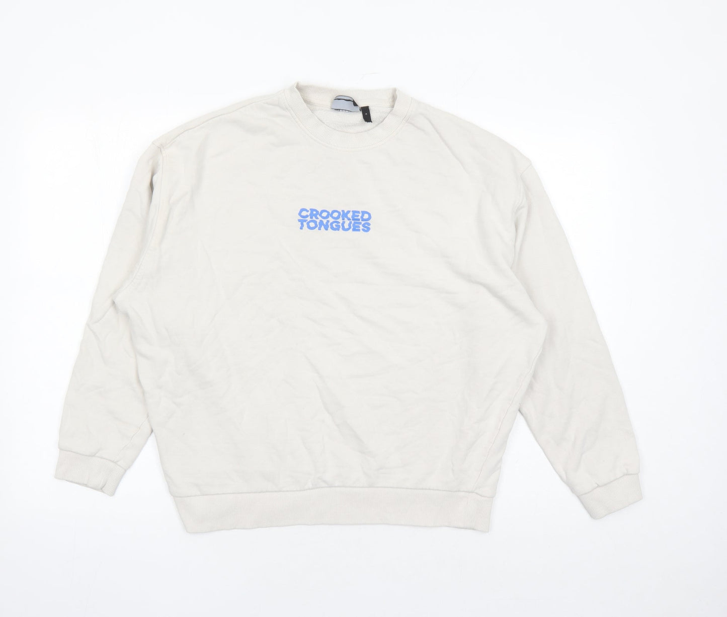 Womens UK Size S ASOS Beige Pullover Sweatshirt