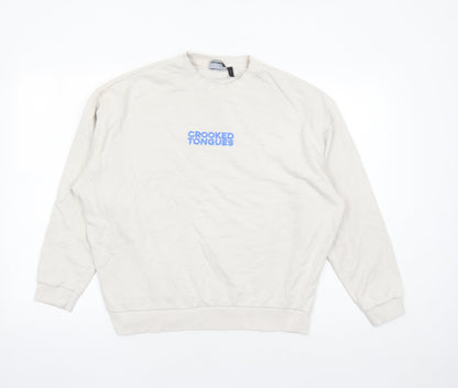 Womens UK Size S ASOS Beige Pullover Sweatshirt