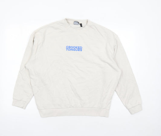 Womens UK Size S ASOS Beige Pullover Sweatshirt
