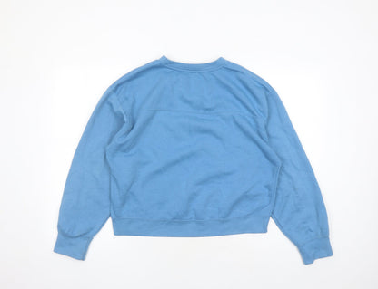 Zara Womens Blue Polyester Pullover Sweatshirt Size L Pullover
