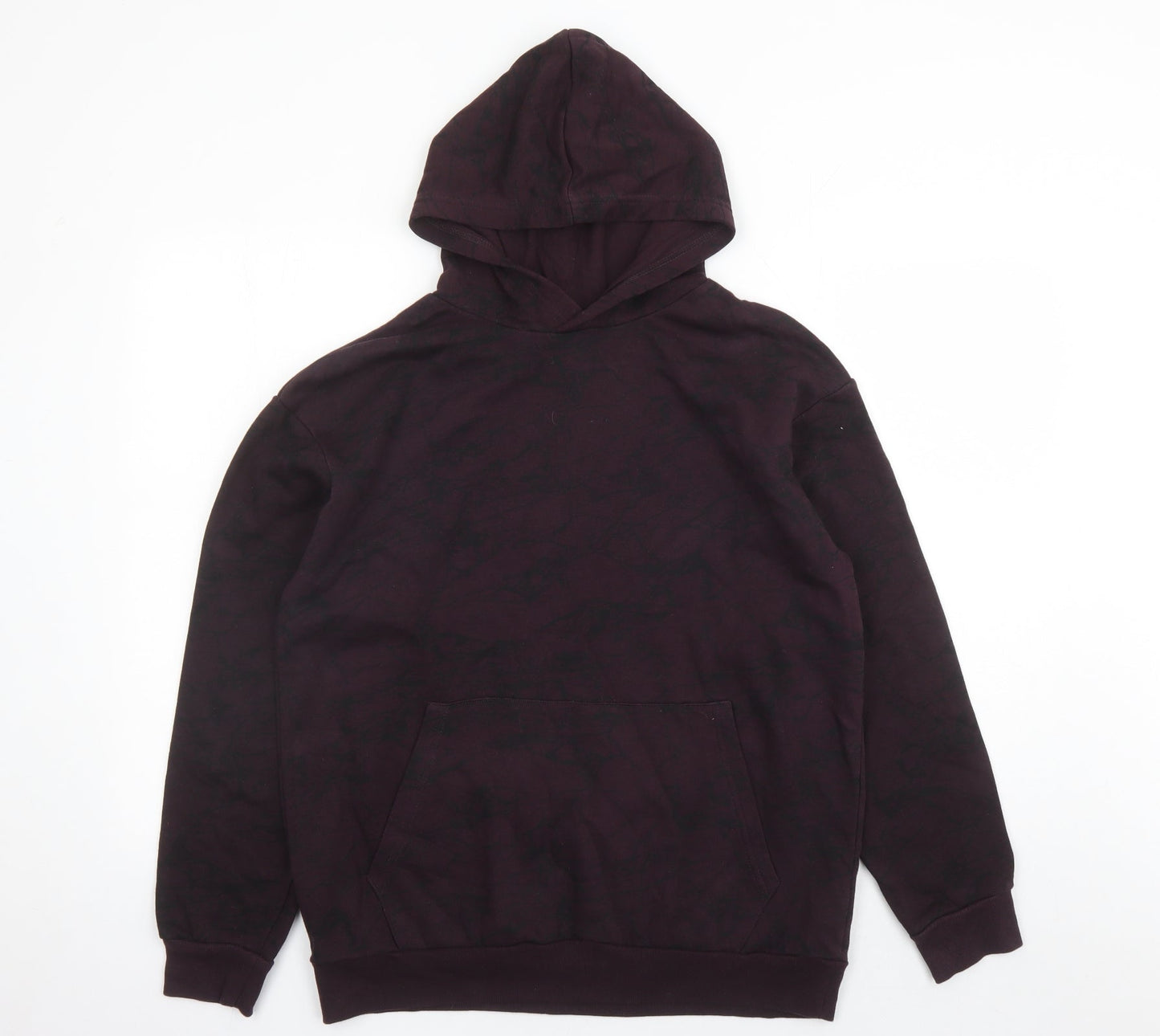 H&M Boys Red Geometric Cotton Pullover Hoodie Size 14 Years Pullover