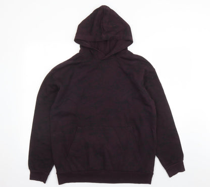 H&M Boys Red Geometric Cotton Pullover Hoodie Size 14 Years Pullover
