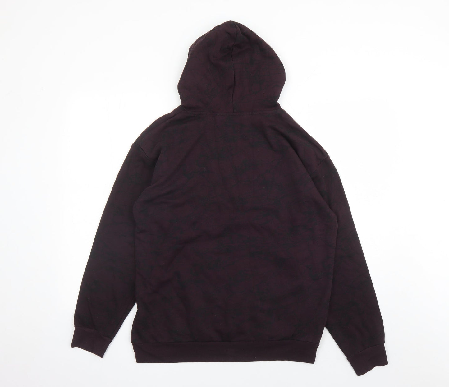 H&M Boys Red Geometric Cotton Pullover Hoodie Size 14 Years Pullover