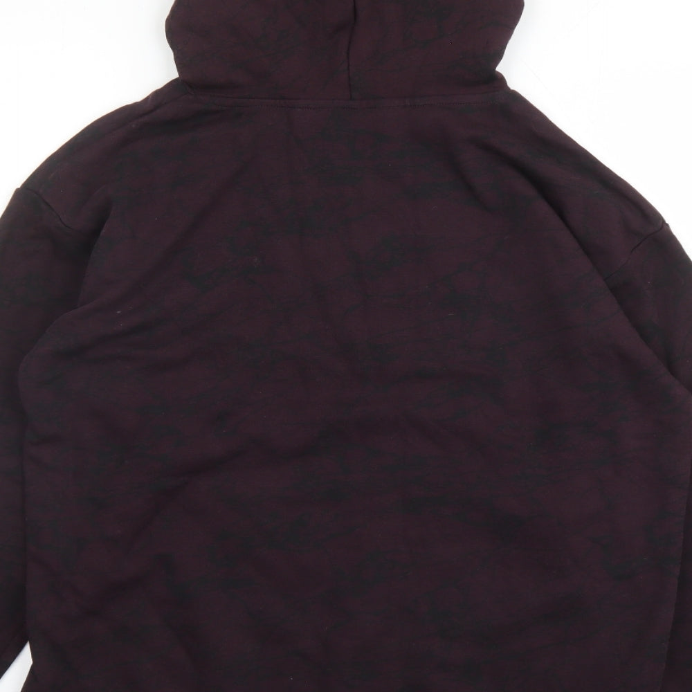 H&M Boys Red Geometric Cotton Pullover Hoodie Size 14 Years Pullover
