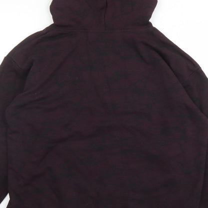 H&M Boys Red Geometric Cotton Pullover Hoodie Size 14 Years Pullover