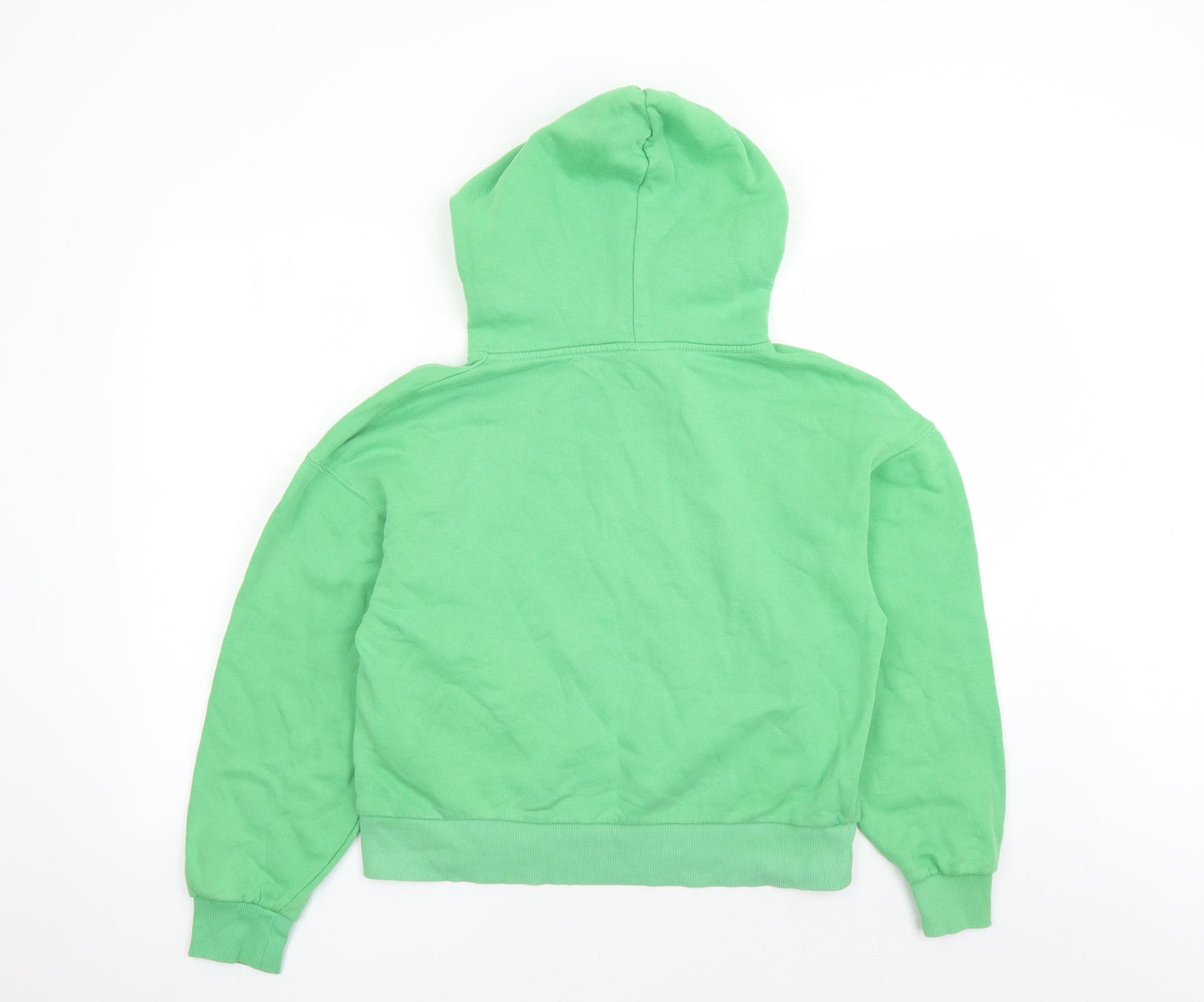 Womens UK Size S Pull&Bear Green Pullover Hoodie
