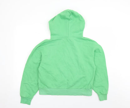 Womens UK Size S Pull&Bear Green Pullover Hoodie