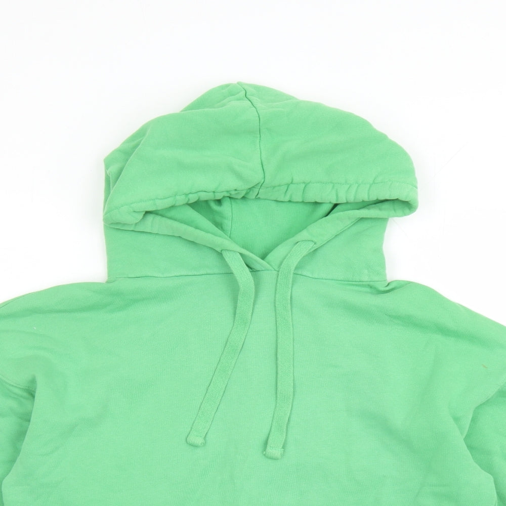 Womens UK Size S Pull&Bear Green Pullover Hoodie