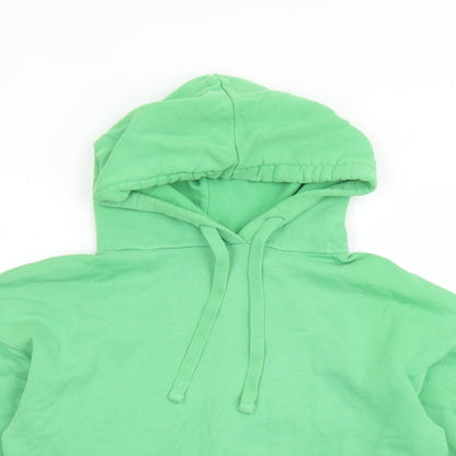 Womens UK Size S Pull&Bear Green Pullover Hoodie