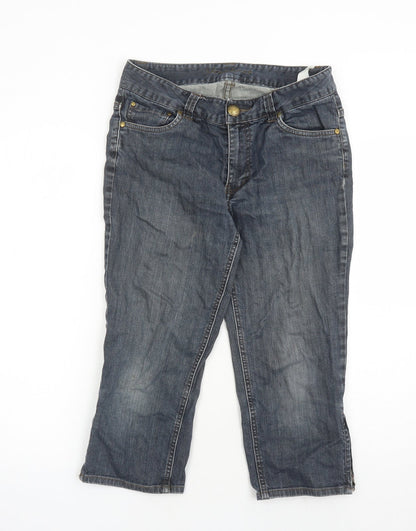 Jackpot Womens Blue Cotton Cropped Jeans Size 30 in L20 in Regular Zip - Pockets