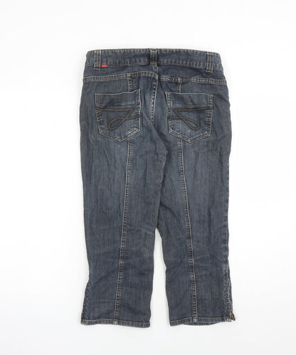 Jackpot Womens Blue Cotton Cropped Jeans Size 30 in L20 in Regular Zip - Pockets