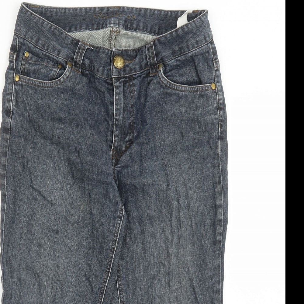 Jackpot Womens Blue Cotton Cropped Jeans Size 30 in L20 in Regular Zip - Pockets