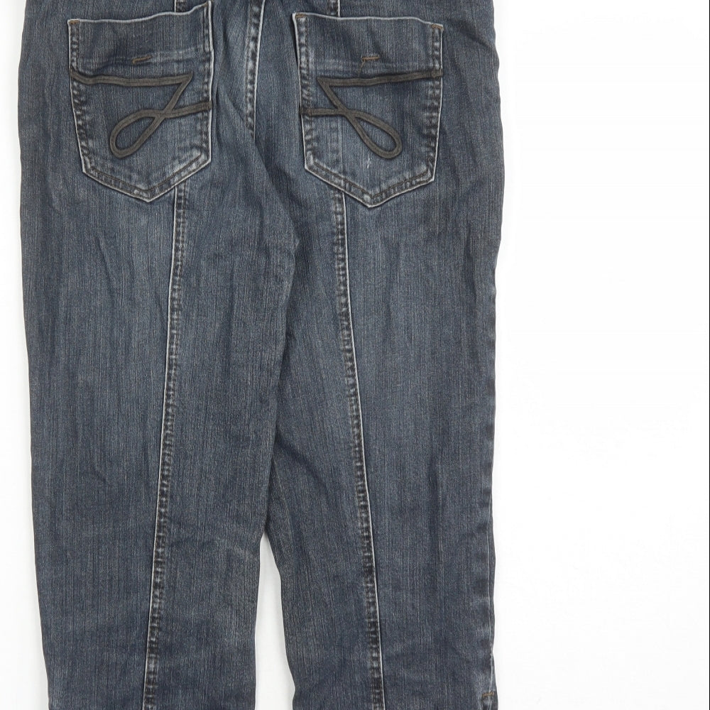 Jackpot Womens Blue Cotton Cropped Jeans Size 30 in L20 in Regular Zip - Pockets