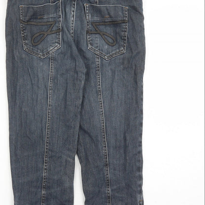 Jackpot Womens Blue Cotton Cropped Jeans Size 30 in L20 in Regular Zip - Pockets