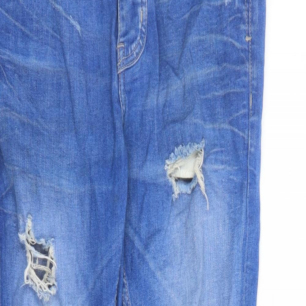 Denim & Co. Mens Blue Cotton Straight Jeans Size 30 in L30 in Regular Button - Pockets