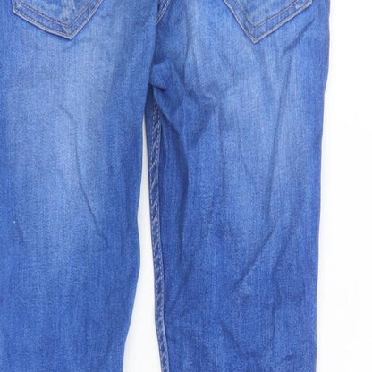 Denim & Co. Mens Blue Cotton Straight Jeans Size 30 in L30 in Regular Button - Pockets
