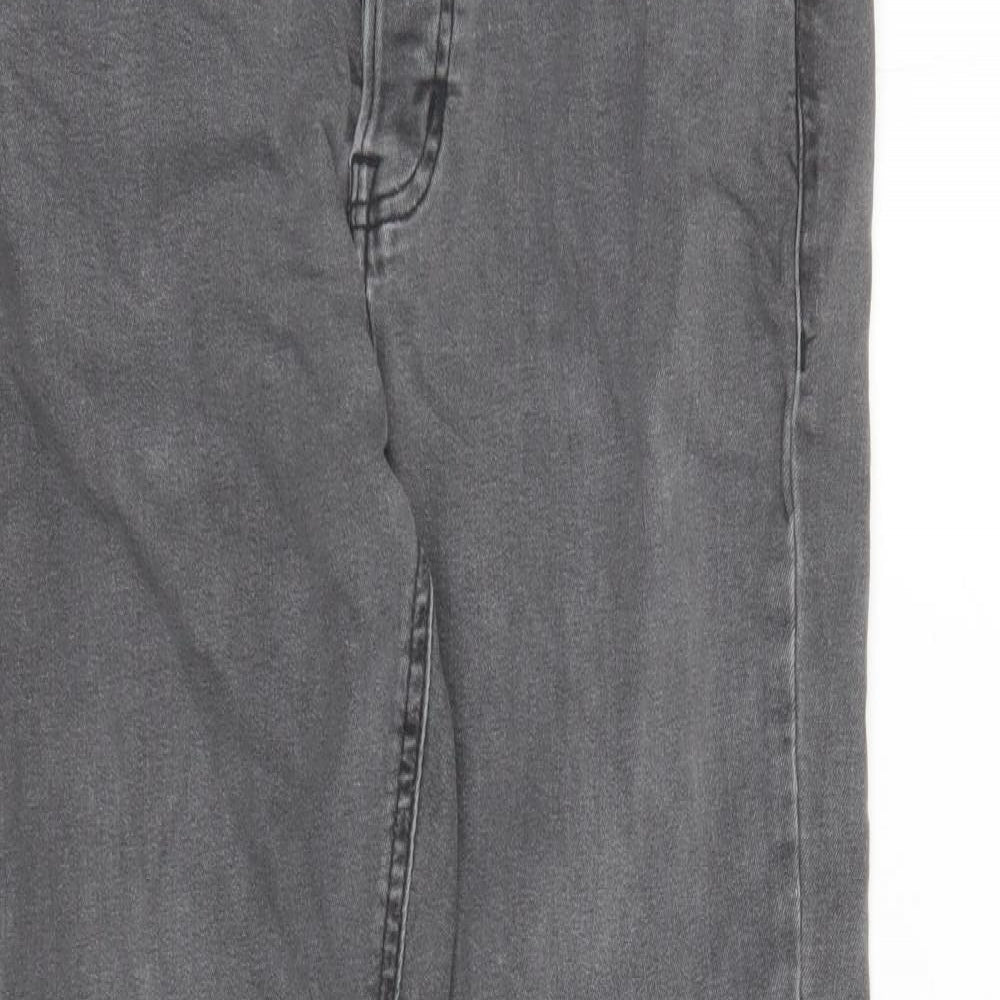 Denim & Co. Mens Grey Cotton Skinny Jeans Size 32 in L32 in Regular Button - Pockets