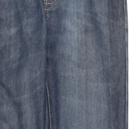 Denim & Co. Mens Blue Cotton Straight Jeans Size 32 in L30 in Regular Button - Pockets