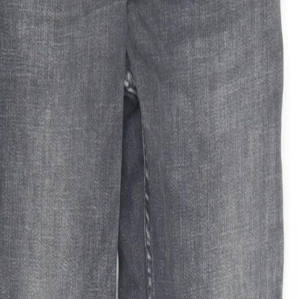 Denim & Co. Mens Grey Cotton Straight Jeans Size 28 in L30 in Regular Zip - Pockets