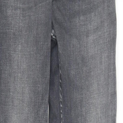 Denim & Co. Mens Grey Cotton Straight Jeans Size 28 in L30 in Regular Zip - Pockets