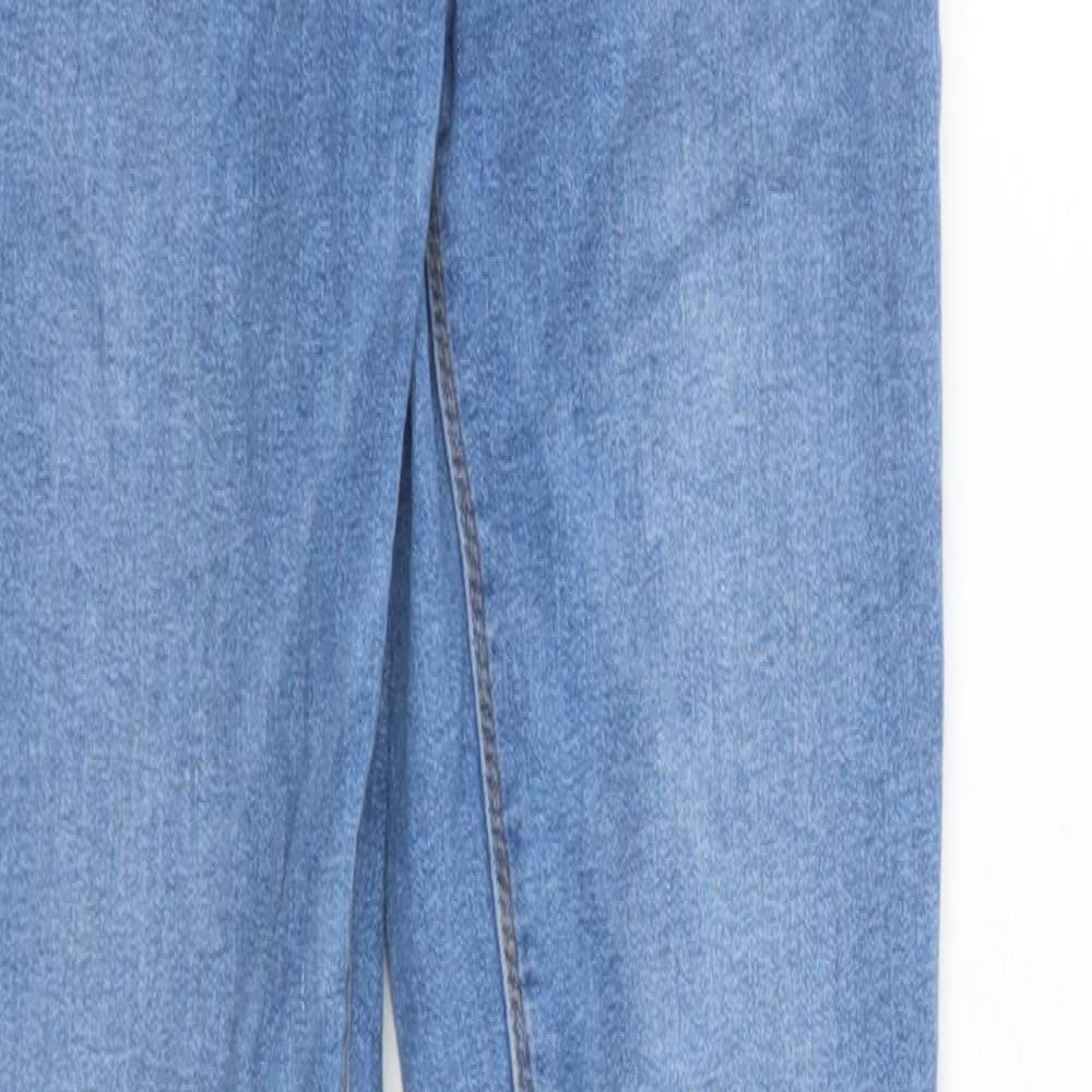 Denim & Co. Womens Blue Cotton Skinny Jeans Size 8 L29 in Regular Zip - Pockets