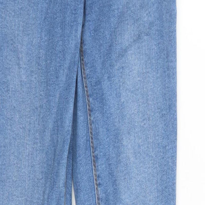 Denim & Co. Womens Blue Cotton Skinny Jeans Size 8 L29 in Regular Zip - Pockets