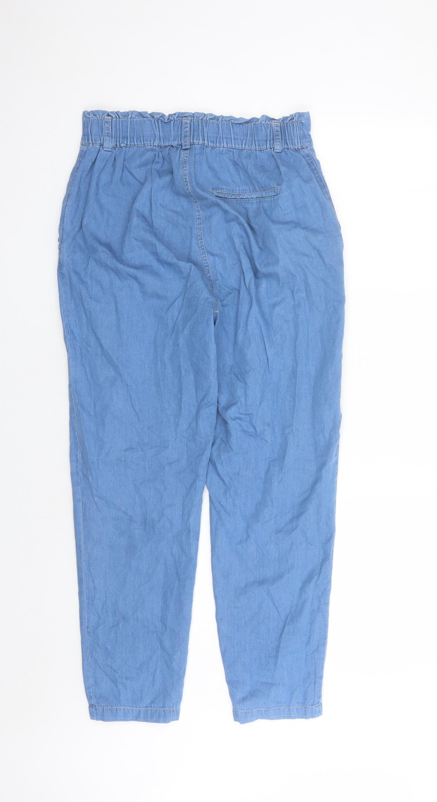 House/Denim Womens Blue Cotton Straight Jeans Size 30 in L29 in Regular Zip - Elasticated Waist