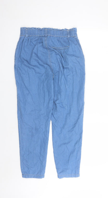 House/Denim Womens Blue Cotton Straight Jeans Size 30 in L29 in Regular Zip - Elasticated Waist