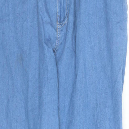 House/Denim Womens Blue Cotton Straight Jeans Size 30 in L29 in Regular Zip - Elasticated Waist