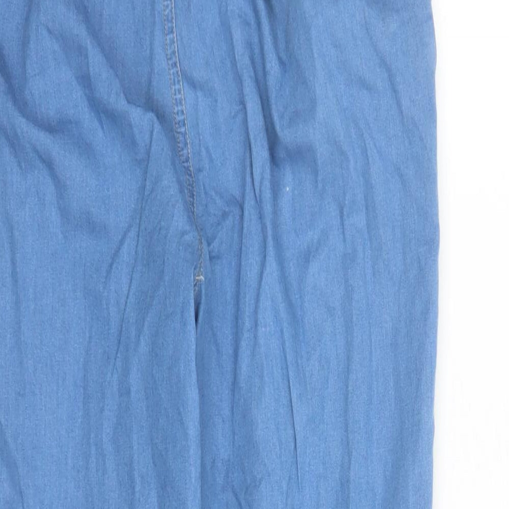 House/Denim Womens Blue Cotton Straight Jeans Size 30 in L29 in Regular Zip - Elasticated Waist