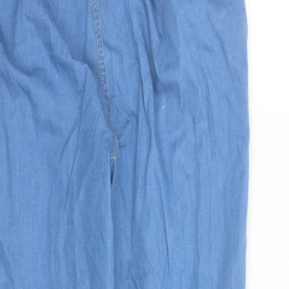 House/Denim Womens Blue Cotton Straight Jeans Size 30 in L29 in Regular Zip - Elasticated Waist
