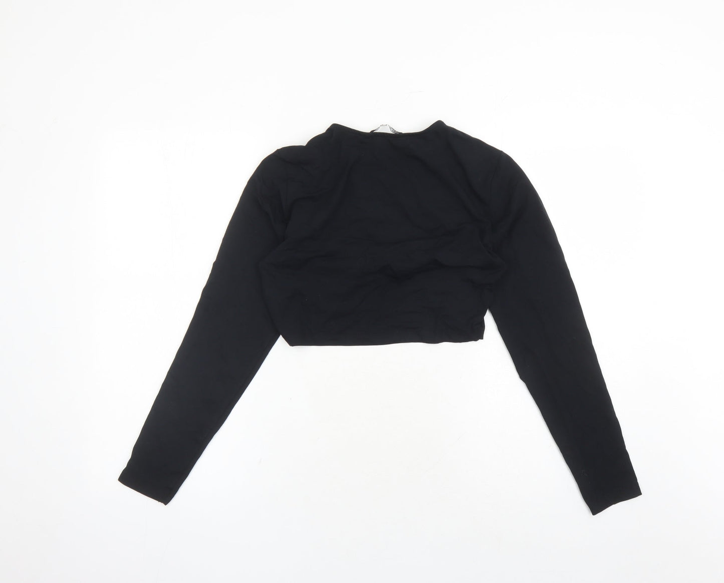 Womens UK Size L Only Black Cropped T-Shirt