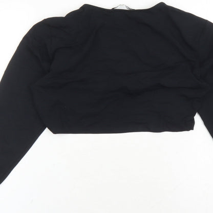 Womens UK Size L Only Black Cropped T-Shirt