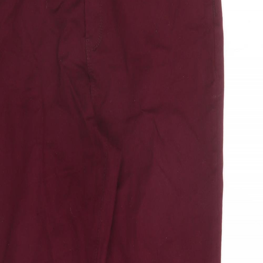 Denim & Co. Womens Red Cotton Skinny Jeans Size 14 L29 in Regular Zip