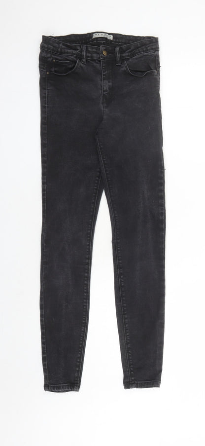 Denim & Co. Womens Black Cotton Skinny Jeans Size 10 L28 in Regular Zip - Pockets