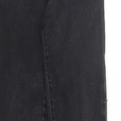 Denim & Co. Womens Black Cotton Skinny Jeans Size 10 L28 in Regular Zip - Pockets