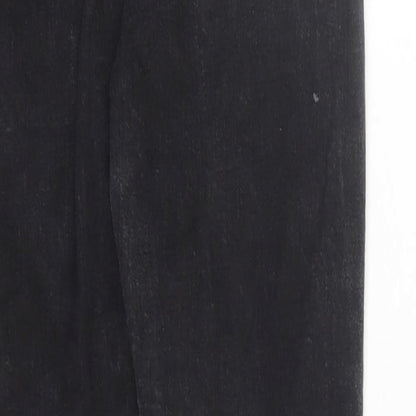 Denim & Co. Womens Black Cotton Skinny Jeans Size 10 L28 in Regular Zip - Pockets