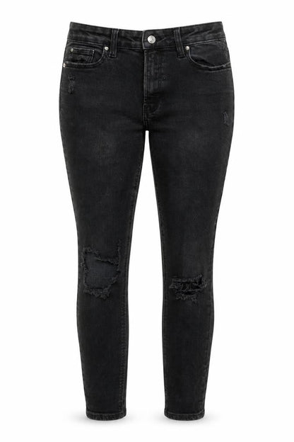 Womens UK Size 12 Denim & Co. Regular Fit Skinny Black Jeans