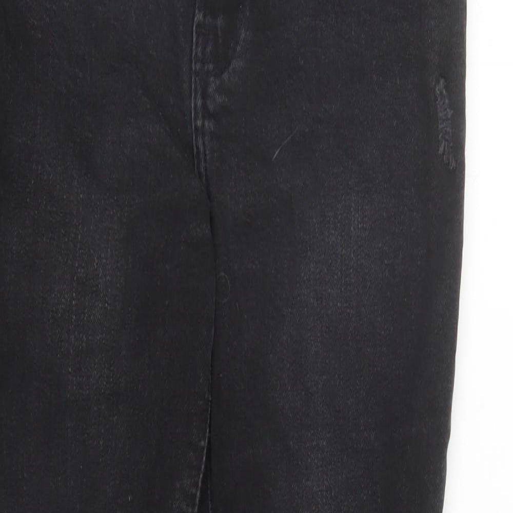 Denim & Co. Womens Black Cotton Skinny Jeans Size 12 L27 in Regular Zip - Pockets